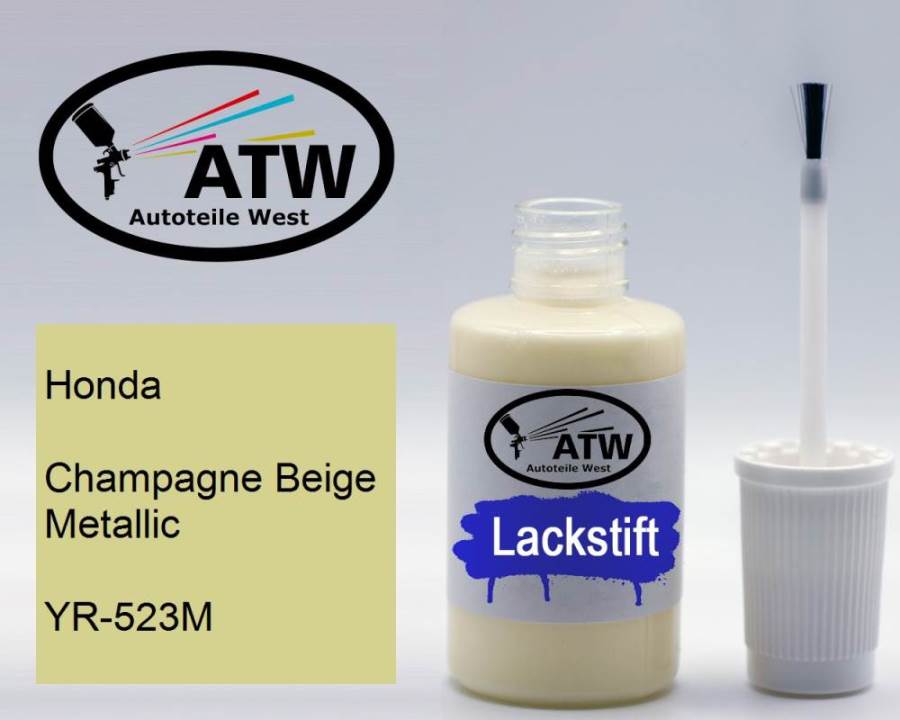 Honda, Champagne Beige Metallic, YR-523M: 20ml Lackstift, von ATW Autoteile West.